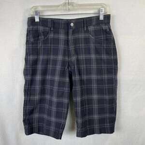 Novara Cycling Shorts Mens Size 30  Plaid Black Padded Mountain Bike Riding